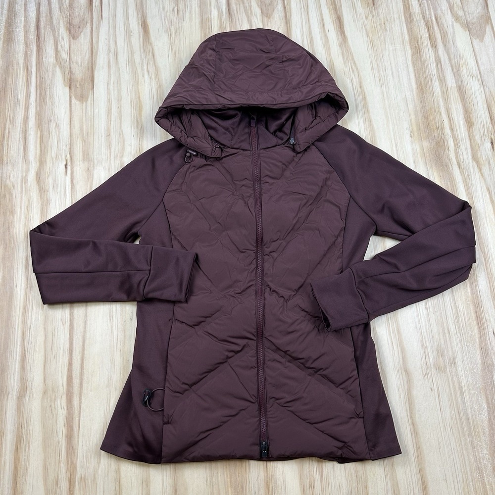 Athleta Women's Small Maroon Red Inlet Hooded Performance Jacket Outdoor